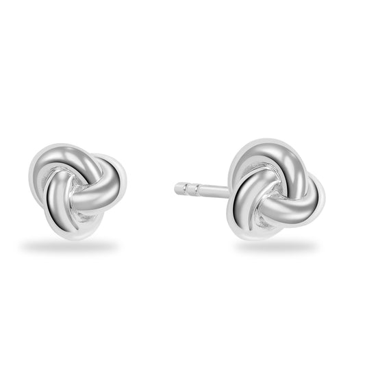 (54350) Bouton de boucles d'oreilles à clous 7,5 mm argent 925/000