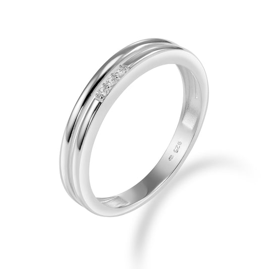 (54366) Bague pour femme 3 zirconias Argent 925/000