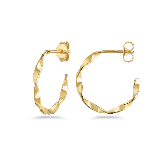 (54397) Boucles d'oreilles créoles Ø 20 mm argent 925/000 plaqué or