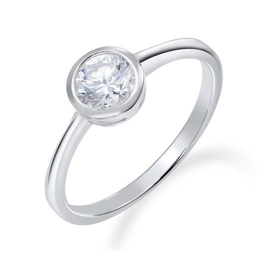 (54491) Bague en argent 925/000 avec zircon cubique