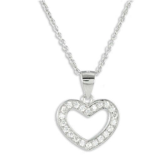 (55818) Hart met 20 Zirkonia sterling zilver 925/000