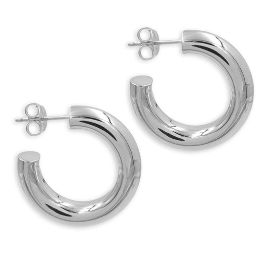 Boucles d'oreilles 25 mm sur 6 mm Argent Massif 925/000
