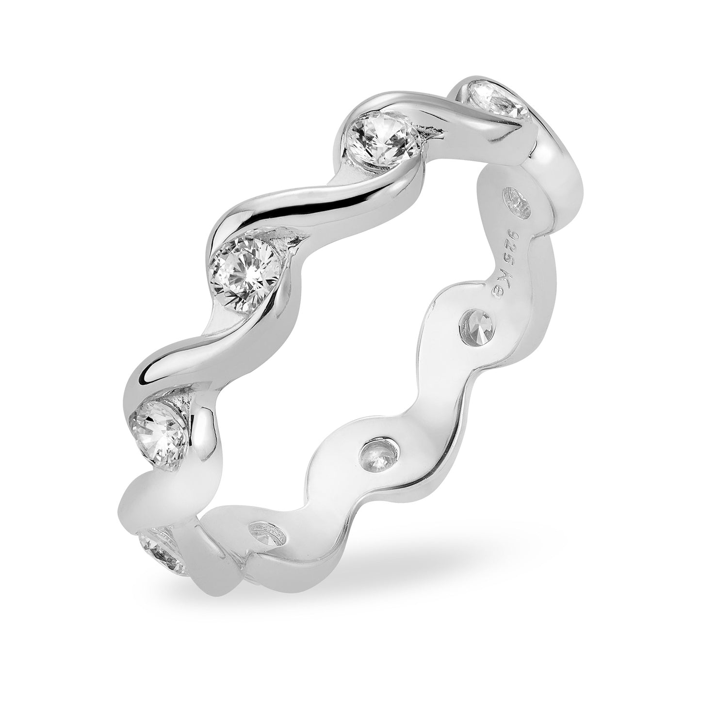 Bague pour femme avec zircone en argent sterling 925/000