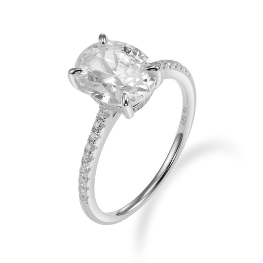 (7245) Bague pour femme avec 35 zirconias en argent 925/000