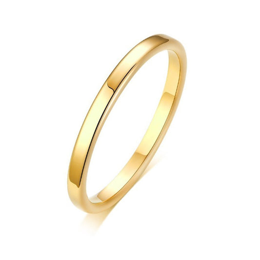Damesring 2,4 mm breed Sterling Zilver 925/000 goud verguld