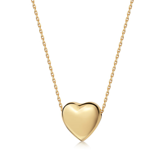 Halsketting met hanger Hartje Sterling Zilver 925/000 goud verguld