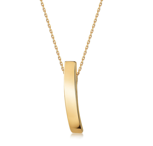 Halsketting met staafje Sterling Zilver 925/000 goud verguld