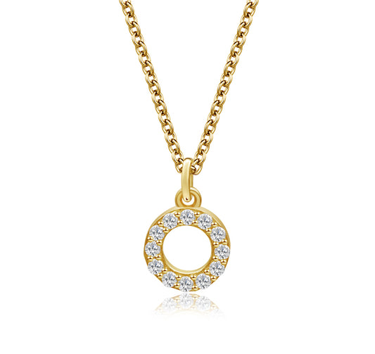 Collier avec pendentif 12 Zikonia en argent sterling 925/000 plaqué or