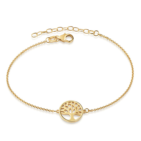 Bracelet Arbre de Vie en Argent Massif 925/000 plaqué or