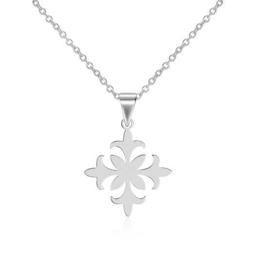 Collier avec pendentif 'Fleur de Lys' Argent Massif 925/000