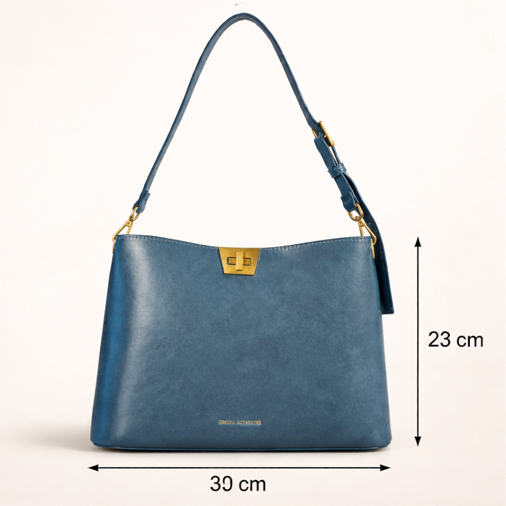 geschenk blauwe handtas