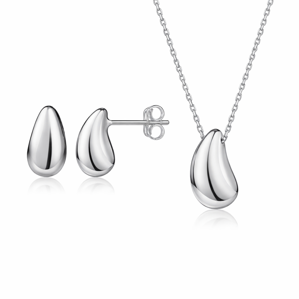 Collier avec pendentif goutte en argent sterling 925/000