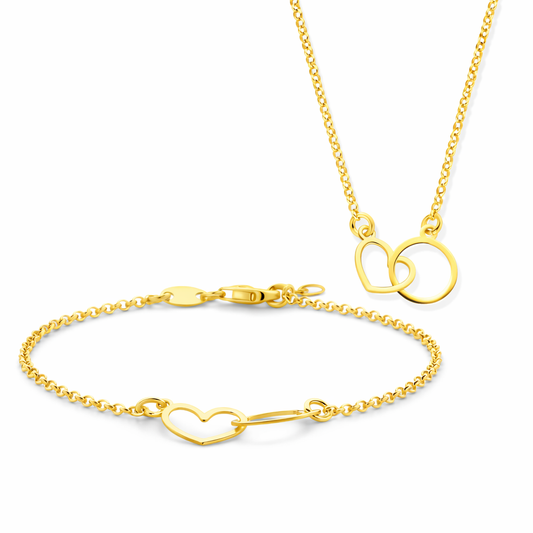 (51405/51406) Set Catinca Sterling Zilver 925/000 goud verguld